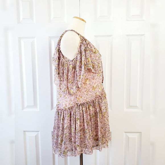 Forever 21 Floral Open Shoulder Prairie Dress NWT - Picture 4 of 10